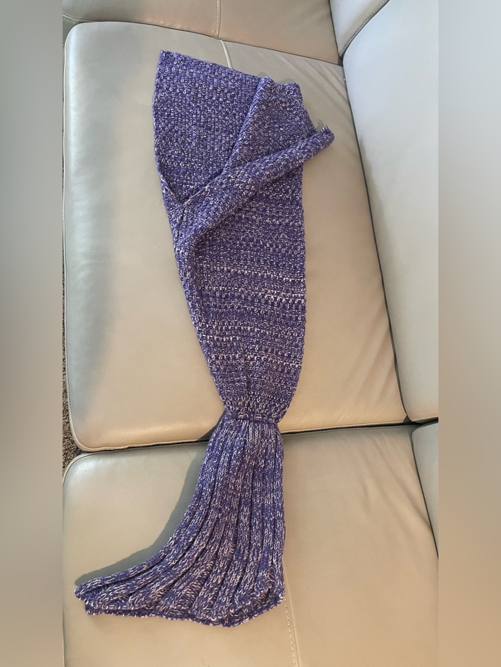 Baby , infant , girl purple mermaid blanket or photo prop